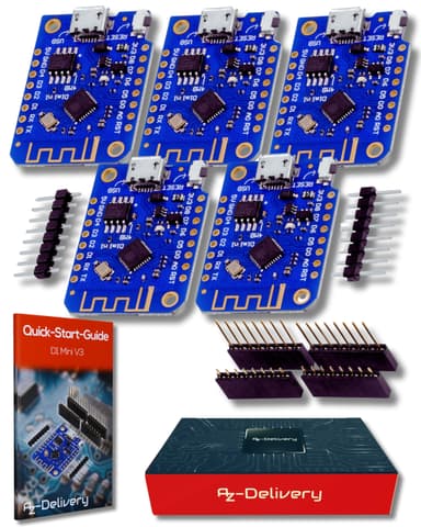 Composant AZDelivery 5X D1 Mini V3 - ESP8266EX D1 (vendeur tiers) - Amazon