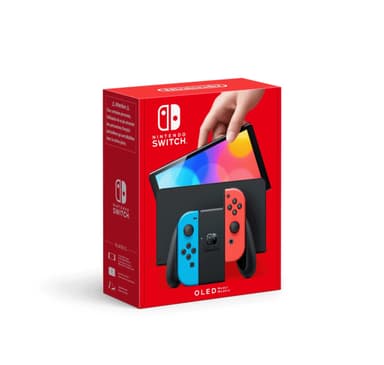 Console Nintendo Switch OLED - manettes Joy-Con Bleue et Rouge - Amazon