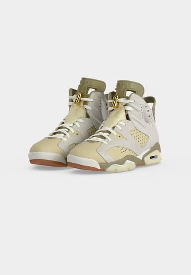 Baskets Nike Air Jordan 6 Retro WMNS - Sail and Neutral Olive - Tailles 35.5 à 40 - Privé By Zalando