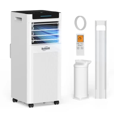 Climatiseur portable Humhold - 9000 BTU (2.6 kW), 3-en-1, Jusqu'à 30 m², 51 dB, Kit fenêtre inclus - JoyBuy