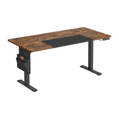 Bureau assis-debout Ochama - 160 x 70, 4 modes, Port USB-C, Marron et Noir - JoyBuy