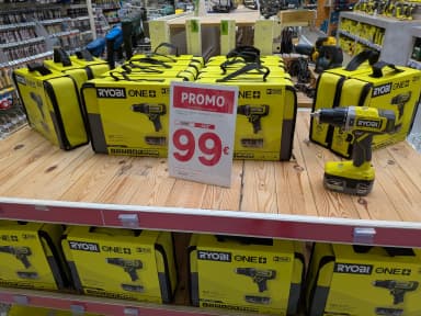Coffret Perceuse Ryobi 18V - avec Batterie 4 Ah & Chargeur (Via ODR - Sélection de magasins) - Leroy Merlin