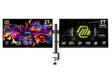 2 écrans PC 26.5" MSI - QD-OLED QHD 240 Hz + MSI QHD 240 Hz Fast IPS + support double écran - Grosbill