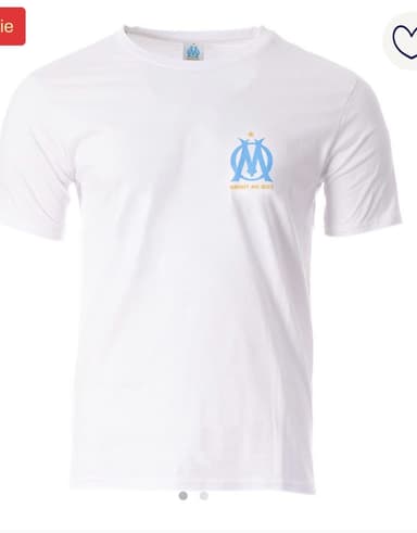 T-shirt Olympique de Marseille - Blanc - Espace Des Marques