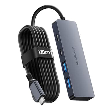 Hub USB C ABFCRTTW - 10 Gbps 4-Port Hub USB 3.2 avec 120cm Câble (Vendeur tiers - Via Coupon) - Amazon