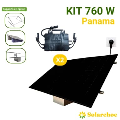 Kit solaire Plug and Play 760W 2 panneaux Jolywood 380W + 1 Micro-Onduleur Sossen 1000W Autoconsommation Cook - Solarchoc