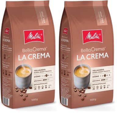 Lot de 2 Paquets d'1 Kg de Café en Grain Melitta BellaCrema La Crema - Amazon