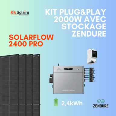 Kit Solaire Zendure Plug & Play Solarflow 2400 Pro - 2000W - Kit Solaire Discount