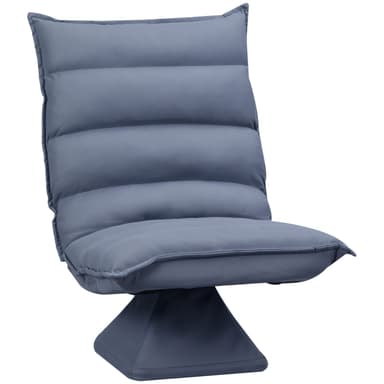 Fauteuil de Sol Homcom Paresseux - Pivotant 360°, Dossier Réglable, Haute Densité, Coloris Gris (Vendeur Tiers) - Maisons Du Monde