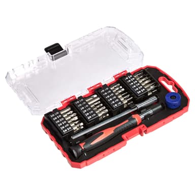 Amazon Basics 51-Piece Precision Screwdriver Bit Set, Micro Repair Tool Kit with Torx, Tri-Wing, Hex and Phillips Bits, Magnetic Case - Amazon
