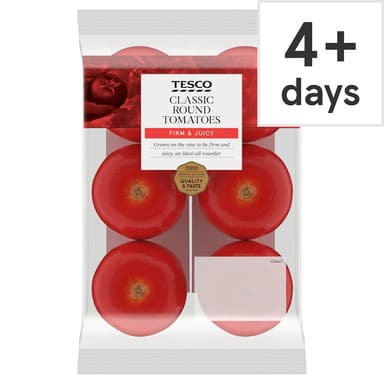 Tesco Classic Round Tomatoes 6 Pack - Clubcard Price - Tesco
