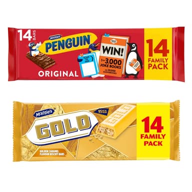 Penguin Original Biscuit Bar 14 Pack or McVitie's Gold Biscuit Bars Family 14 Pack (Binley) - Morrisons