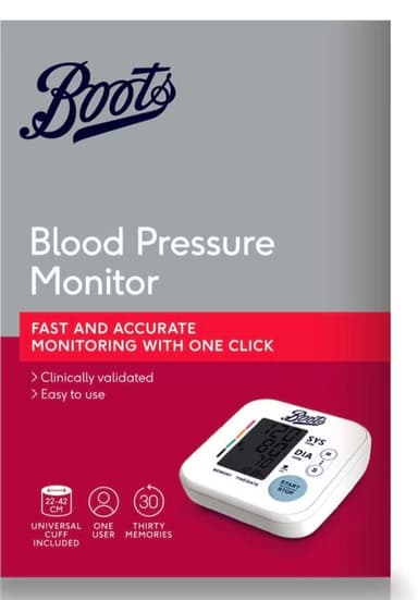 Boots Blood Pressure Monitor Machine (£8.99 with Student Discount) - £1.50 C&C (Free with £15 Spend) - Boots