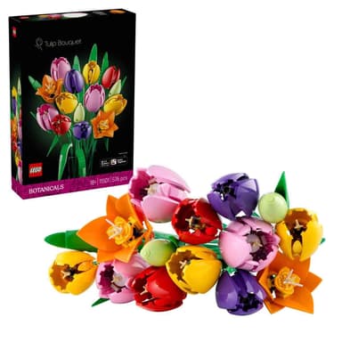 LEGO Botanicals Tulip Bouquet Artificial Flowers Building Set for Adults incl. 14 Faux Tulips 11501 At Checkout Like New Amazon Resale - Amazon
