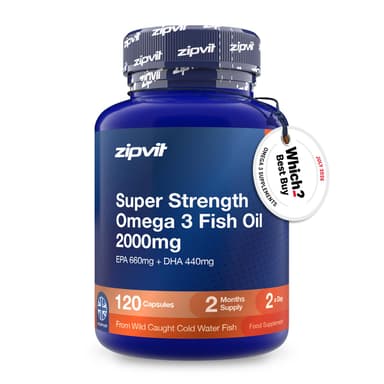 Zipvit Omega 3 Fish Oil 2000mg - EPA 660mg DHA 440mg - 120 Softgel - Sold by Zipvit / FBA - Amazon