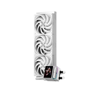 PCCOOLER AIO CPU Cooler Liquid Cooler - 3 x F5 R120 Fans - 2.4 Inch IPS LCD Screen 360mm liquid cooler (DS360 Display WH) - CPS Gaming FBA - Amazon