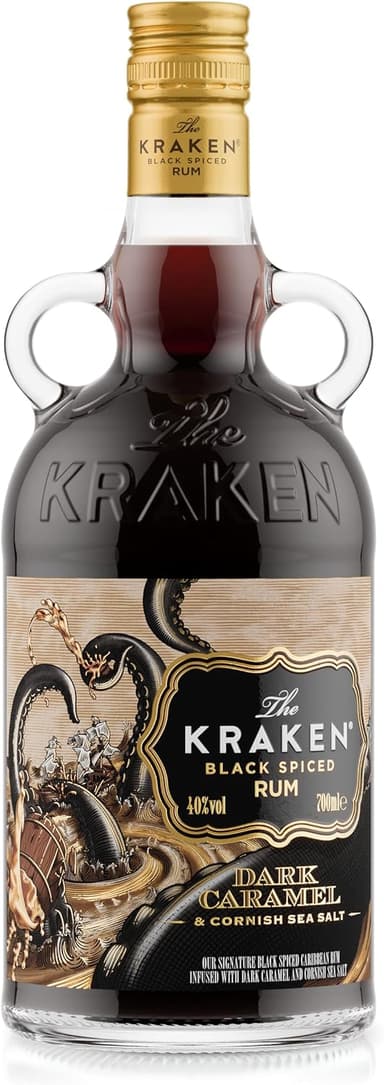 Kraken Dark Caramel & Cornish Sea Salt Black Spiced Rum 40% ABV 70cl | Rich Salted Caramel, Toffee & Exotic Spice Flavour - Amazon