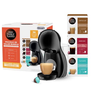Nescafé Dolce Gusto De'Longhi Piccolo XS - Coffee Capsule Machine, Compact Design, Hot&Cold Drinks, Automatic Shut-Off, with 3x12 Capsule - Amazon