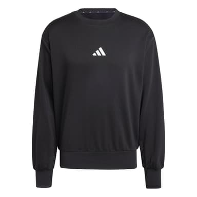 adidas Men's Essentials Feelcozy Fleece Sweatshirt, black/white, L - Amazon