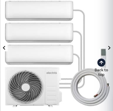 electriQ iQool Multi-Split 3 x 9000 BTU Smart Wall Mounted Split Air Conditioner with Heat Pump - Pipe Kits Included - Appliances Direct