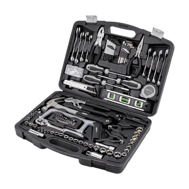 Amazon Basics 173-Piece General Household Hand Tools Set, Alloy Steel, Non-Slip Handles, Blow-Moulded Case, 42.9 x 32.2 x 8.5cm - Amazon