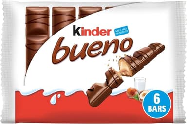 Kinder Bueno Classic Chocolate Bars, Pack of 6 - £1.50 / £1.34 S&S - Amazon