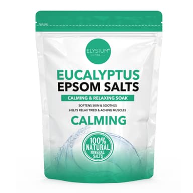 Elysium Spa Natural Eucalyptus Epsom Salts, White, 450g - Amazon