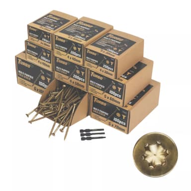 Turbo TX TX Double-Countersunk Multi-Purpose Screw Trade Pack 1400 Pieces (free c+c) - Screwfix