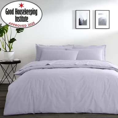 Dunelm Pure Cotton Plain Dye Duvet Cover - Lavender - Kingsize - Free C&C Only - Limited Locations - Dunelm