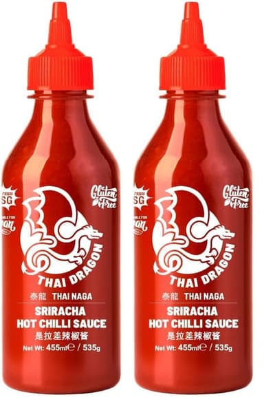 Thai Dragon Sriracha Hot Chilli Sauce 455ml (Pack of 2) S&S £3.42 - Amazon