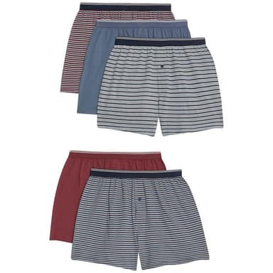 M&S Mens Pure Cotton Cool & Fresh Striped Boxers, 5 Pack, S - Ocado