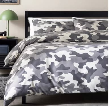 Argos Home Camo Grey Kids Bedding Set - Single / Double £7.33 - Free C&C - Argos