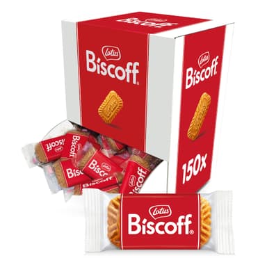 Lotus Biscoff Caramelised Biscuits, 150 Individually Wrapped, Vegan, Natural Ingredients, Nut Free, 937.5g - £5.98 S&S - Amazon