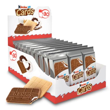 Kinder Cards Wafer Biscuit, Pack of 30 x 25.6g (£9.93 with S&S) - Amazon