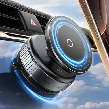 Vacuum Magnetic Car Phone Holder (360° Rotatable Suction Cup Mount for Windshield/Dashboard). Sold & dispatched by Haul Global - Amazon