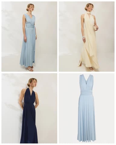 Womens Multiway Sleeveless Maxi Dress Navy / Buttermilk / Blue, Sizes 8-24, 10% off George Rewards + Free C&C - George At ASDA