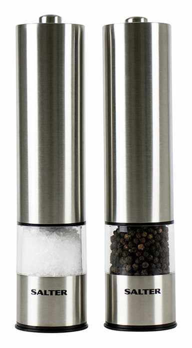 Salter Electronic Stainless Steel Salt & Pepper Mill Set - Silver - 10 Year Warranty - Free C&C - Argos