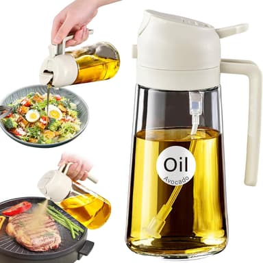 YARRAMATE 16oz/470ml Oil Sprayer for Cooking with Stickers, Food-grade Premium 2 in 1 Olive Oil Dispenser Bottle - Sold by YARRAMATE / FBA - Amazon