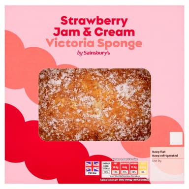 Sainsbury's Strawberry Jam & Cream Victoria Sponge 340g (Nectar Price) - Sainsbury's