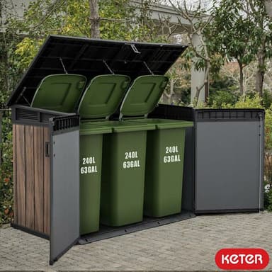 Keter Rosewood Horizon 6ft 3" x 3ft 7" (1.9 x 1.1m) Horizontal 2,020 Litre Storage Shed - Costco