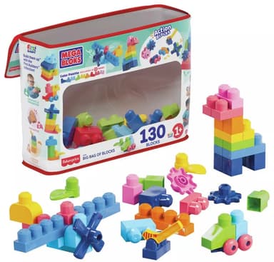 MEGA BLOKS First Builders Big Bag of Blocks Toy With 130 Pieces - Free C&C - Argos