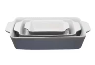 George Home Grey Ceramic 3-Piece Roaster Set - ASDA Groceries