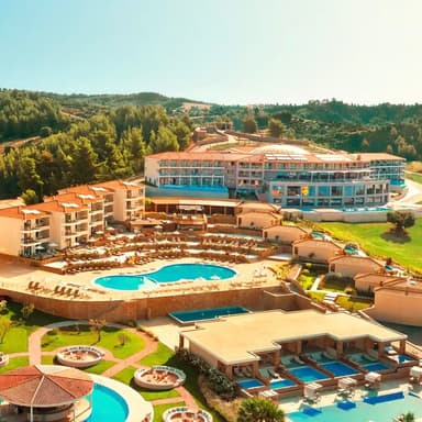 5 nights 5* Oct Halkidiki Greece - All Inclusive Zeus Eleva Ajul - Deluxe Room w/ shared pool 2 adults & 1 child £286pp (flights not inc) - Voyage Prive