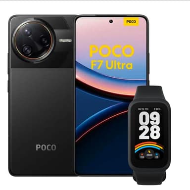 Xiaomi POCO F7 Ultra Smartphone, 512GB, Black, 5300mAh battery, 120W HyperCharge + FREE smart Band 9 Active with coupon & discount - Xiaomi