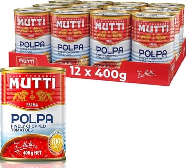 Mutti Finely Chopped Tomatoes 400g x 12 - Amazon
