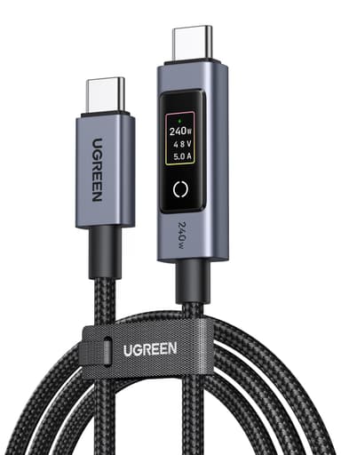 UGREEN Nexode USB-C to USB-C 240W Cable with TFT Smart Display 2M - Discount at Checkout - Prime Price - Sold by UGREEN GROUP LIMITED UK FBA - Amazon