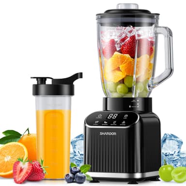 Blender for Kitchen, 1400W Peak Power Smoothie Blender with 1.5L Glass Jug and 700ml Travel Cup - Sold by KIDISLE-XG / FBA - Amazon