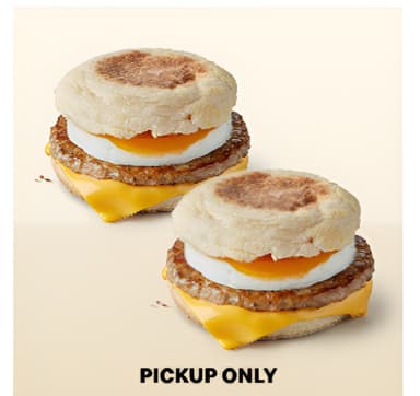 Buy one Sausage / Bacon & Egg McMuffin and get one free - Select Accounts - Via MyMcDonald’s Rewards - McDonalds