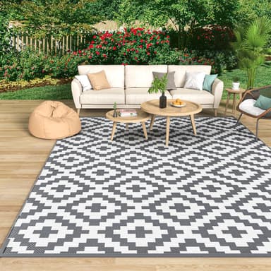 Mokani Outdoor Rug for Patios Waterproof 120 x 180cm, Reversible Garden Rugs (Prime Members) - Amazon