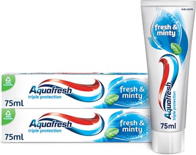 Aquafresh Toothpaste - 3 in 1 Protection - 2 x 75ml - £1.71 / £1.53 S&S - Amazon